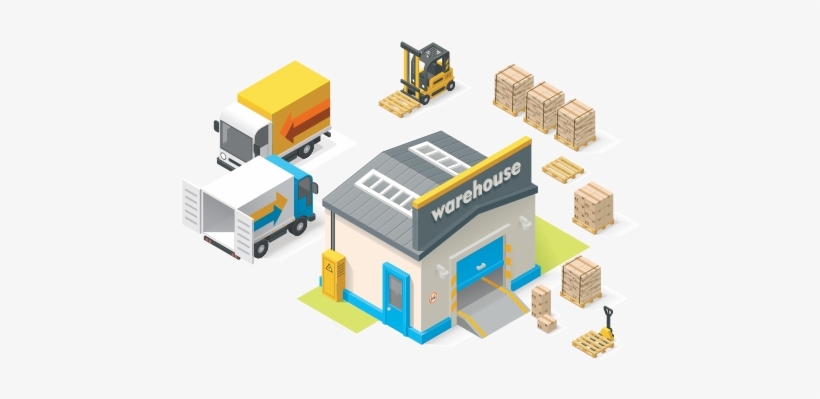 Gestion-almacenes - Isometric Warehouse Icon, transparent png #4065019