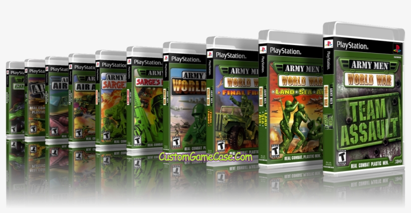 Army Men Ps1 Collection Cases - Army Men World War: Land, Sea, And Air [ps1], transparent png #4065437