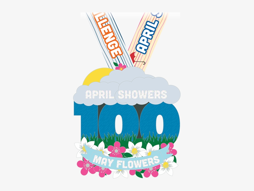 April Showers May Flowers 100 Mile Challenge Virtual - April Shower, transparent png #4065493