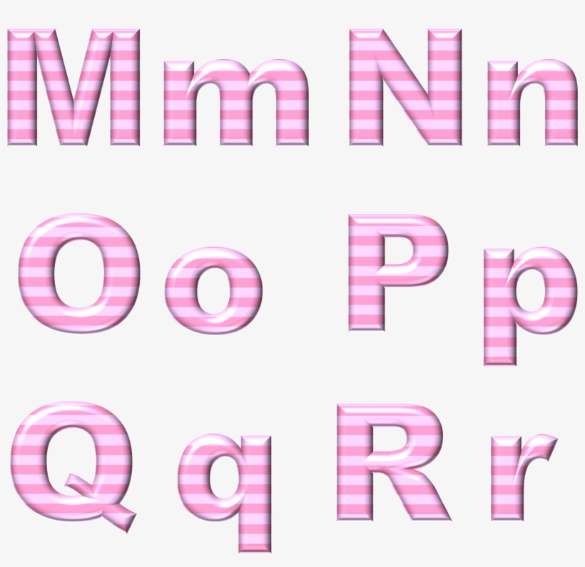 Pink 3d Letters M, N, O, P, Q, R - Alphabet Letters For Baby, transparent png #4065652