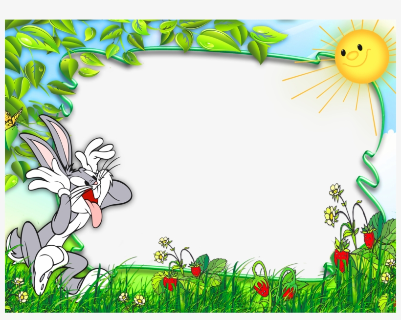 Funny Bunny Cute Kids Transparen Photo Frame Gallery - Funny Photo Frames Png, transparent png #4065653