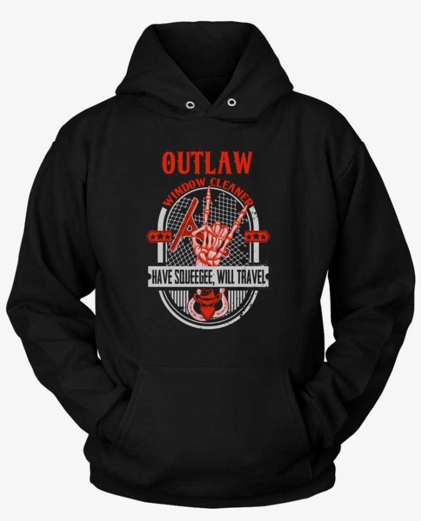 Outlaw Window Cleaner Devil Horns Hoodie - Designs For Senior Shirts 2019 Black, transparent png #4065997