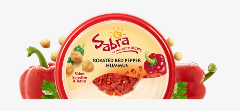 One Of My New Favorite Things Is Hummus - Sabra Roasted Red Pepper Hummus - 10 Oz Tub, transparent png #4066369