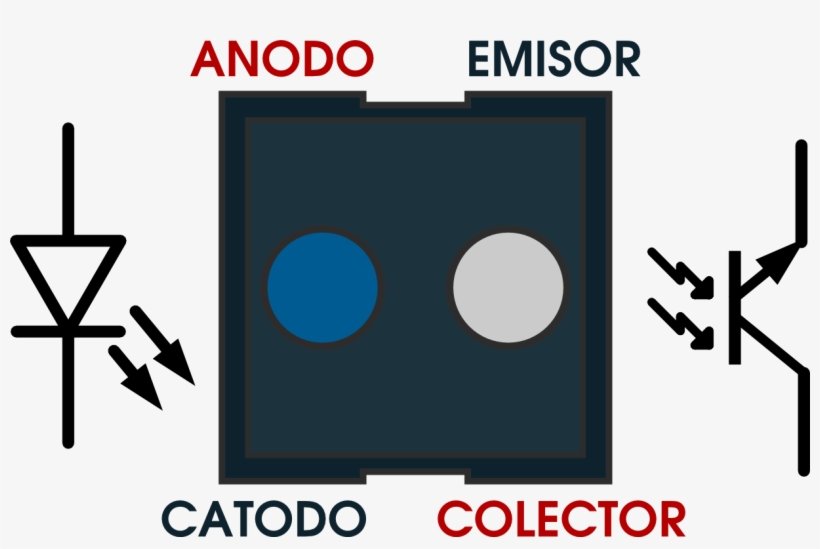 El Cny70 Tiene Cuatro Pines De Conexión - Sensor Cny70, transparent png #4066871