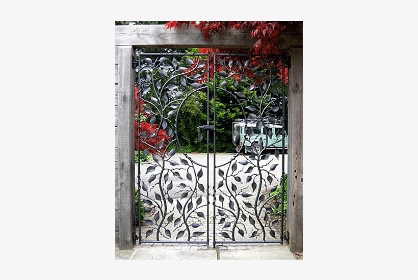 Bespoke Floral Iron Gates, transparent png #4067122