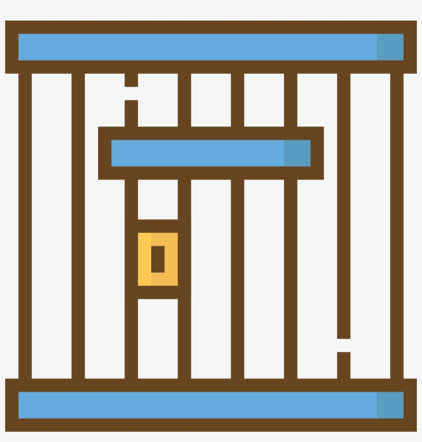 Image Transparent Cage Drawing Square - Prison Gate Cartoon, transparent png #4067146