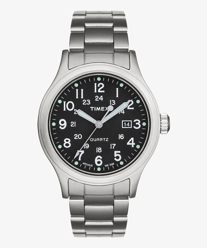 Allied 40mm Stainless Steel Bracelet Silver Tone/stainless - Fossil Men Watch, transparent png #4067273