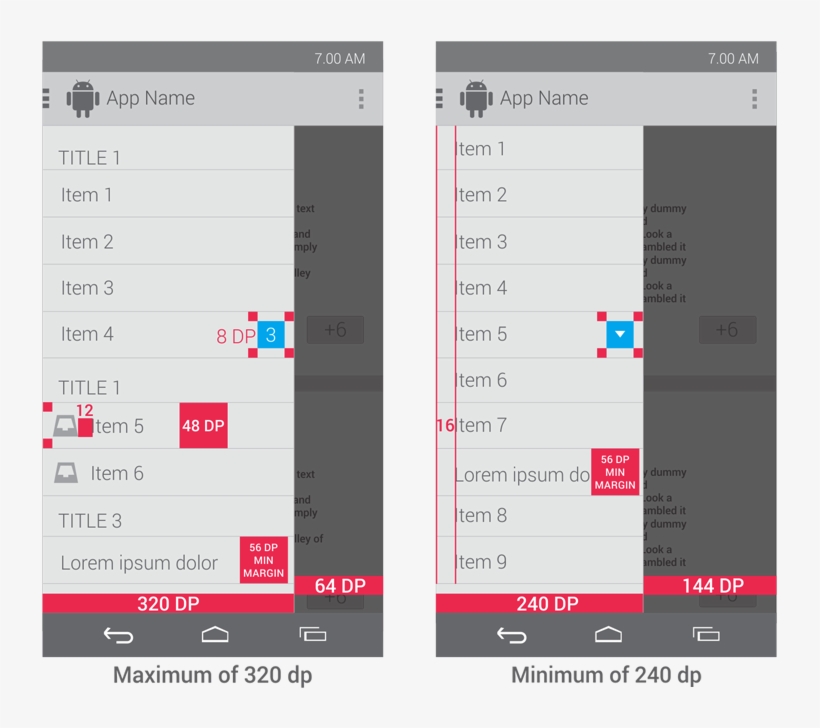 Navigation Drawer Android Small Contextual Icons Free