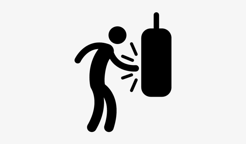 Punching Bag Silhouette Vector - Punching Bag Icon, transparent png #4068073