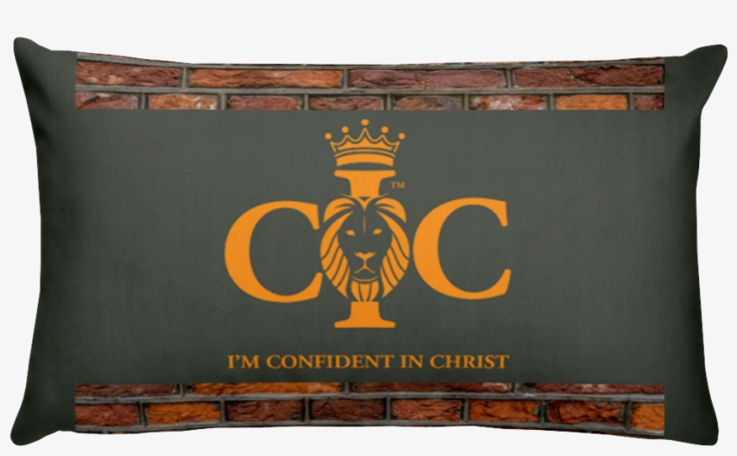 Load Image Into Gallery Viewer, Confident In Christ - Pink Rectangular Pillow, transparent png #4068422