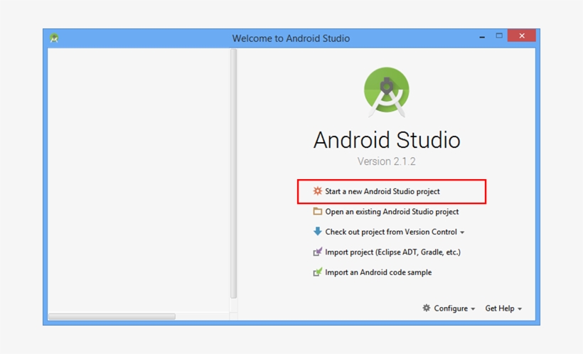 Android Studio - New Project - Android Studio, transparent png #4068507