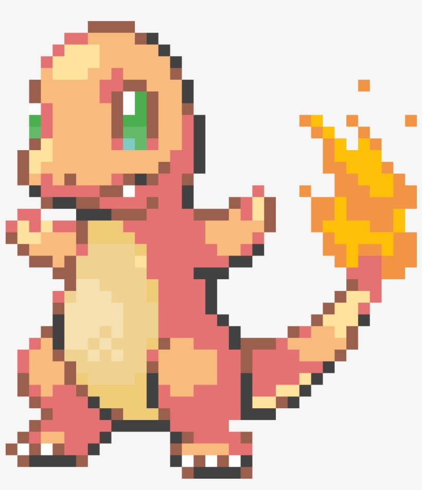 Charmander Pixel Art Pixel Art Pokemon Pokemon Cross Stitch Pixel Art ...