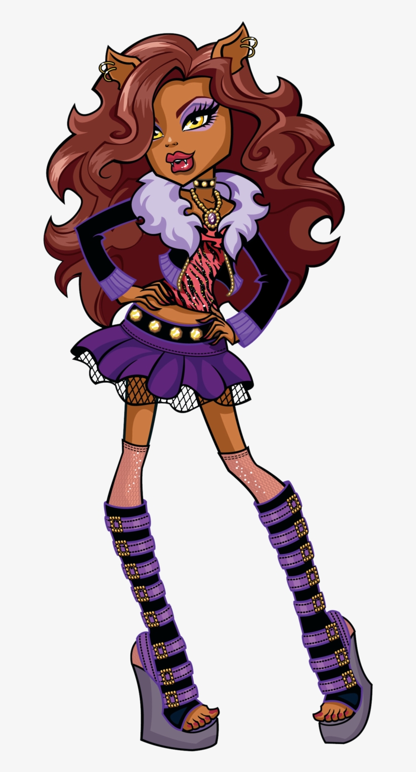 Confident And Fierce, She Is Considered The School's - Clawdeen Wolf Monster High Characters, transparent png #4068743