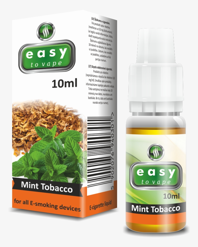 "easy" E Liquid Mint Tobacco 10 Ml E Juice - Liquid, transparent png #4069601