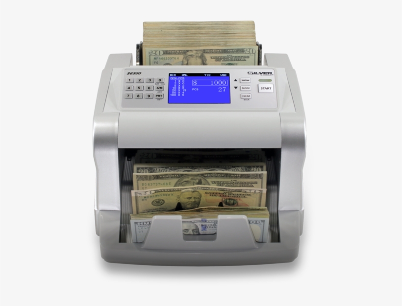 Accubanker S6500 Mixed Bill Counter Front - Laser Printing, transparent png #4070098