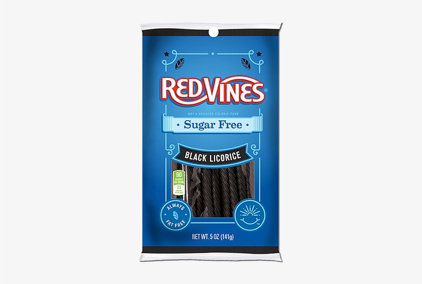 Sugar Free Red Vines Black Licorice Twists - Red Vines Black Licorice Sugar Free Vines - 5 Oz. Bag, transparent png #4070260