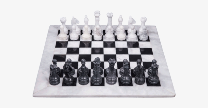 Black & White - Marble Products International Marble Chess Set, transparent png #4070354