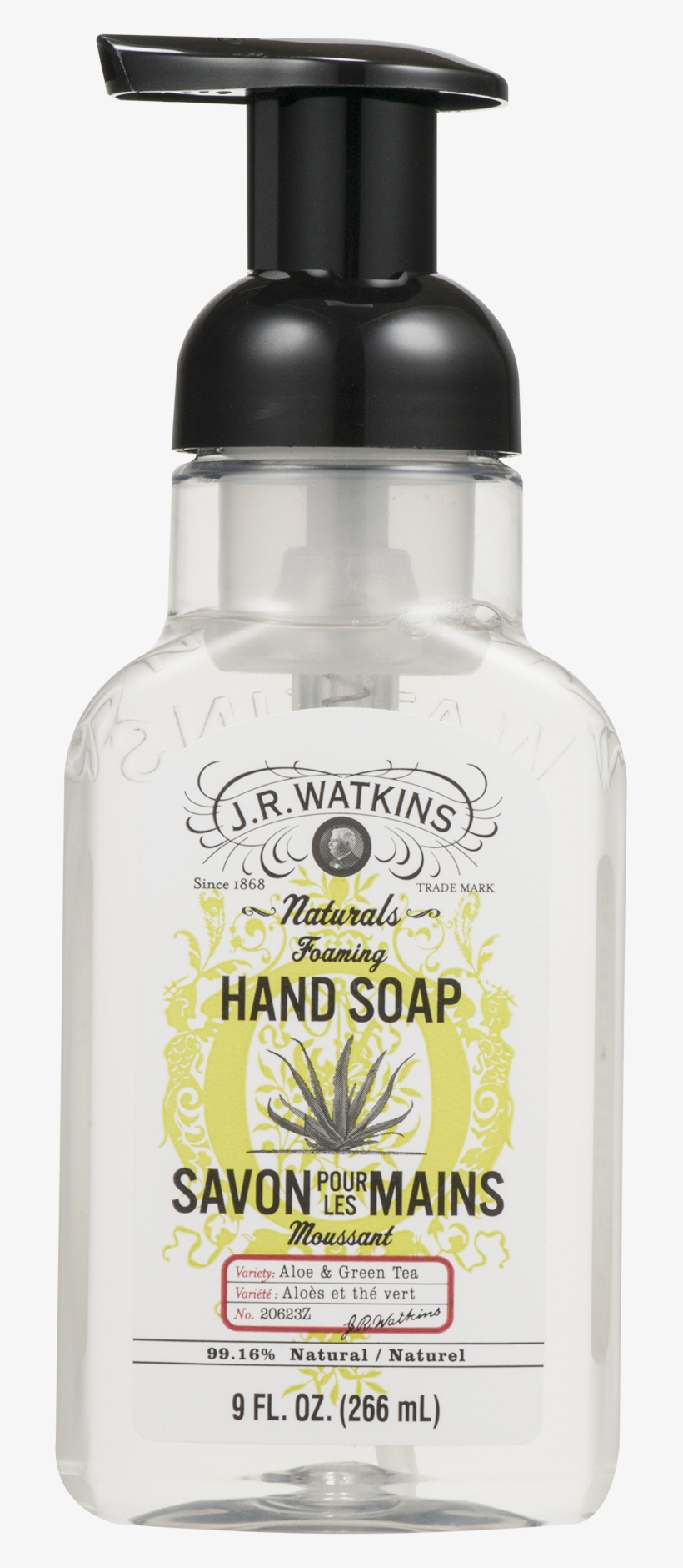 J.r. Watkins Natural Foaming Hand Soap, Aloe, transparent png #4070599