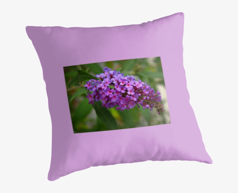 Blooming Butterfly Bush Designer Pillows By Diana Graves - Throw Pillow, transparent png #4070691