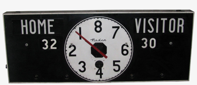 This Is A Vintage, 1940's, High School Basketball Scoreboard - Wall Clock, transparent png #4071032