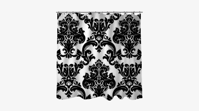 Seamless Damask Pattern Shower Curtain • Pixers® • - Pink Enamel Little Bird Baby Brooch Sterling Silver, transparent png #4071486