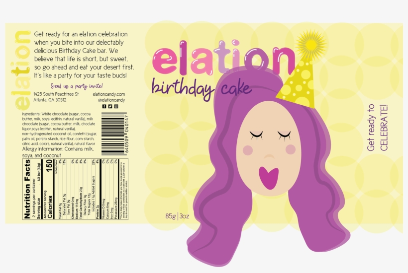 Elation Chocolate Bars Are The Life Of The Party - Espeez Rock Candy - White Candy For Party Favors And, transparent png #4071809