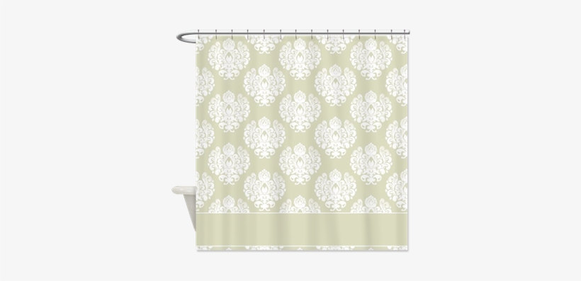 Light Tan Damask Pattern Shower Curtain - Pretty Brown Damask Pattern Shower Curtain, transparent png #4072110