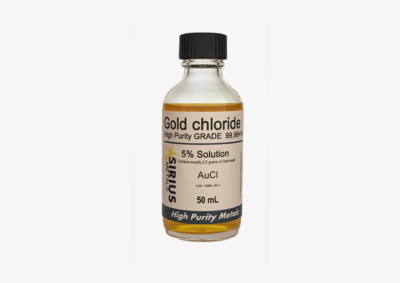 625% Gold Chloride - Sirius Metals True Colloidal Gold (no Chemicals) -, transparent png #4072534