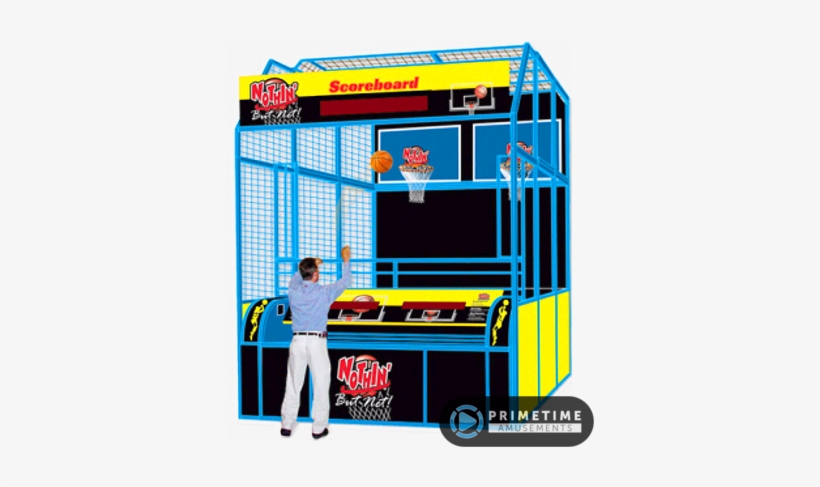 Nothin But Net Basketball Attraction By Skeeball Games - Full Size Basketball Arcade Game, transparent png #4072584