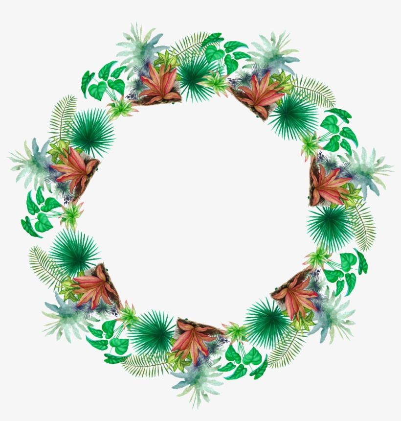 Beautiful Green Wreath Png Transparent - Flower, transparent png #4072737