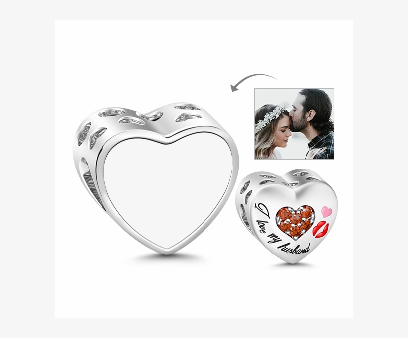 "i Love My Husband" Hollow Hearts With Red Lips 925 - Stilvolle Moderne Foto-save The Date Karte, transparent png #4072886