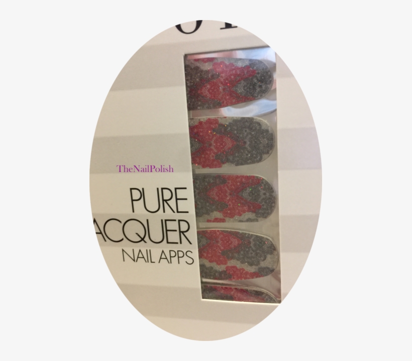 Opi Pure Lacquer Nail Apps 16 Pre Cut Strips Stickers - Opi Pure Lacquer Nail Apps--pink/silver Lace 16 Pre-cut, transparent png #4073110