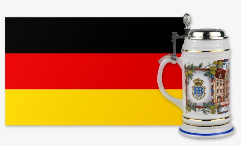 German Flag With Stein - Teapot, transparent png #4073113