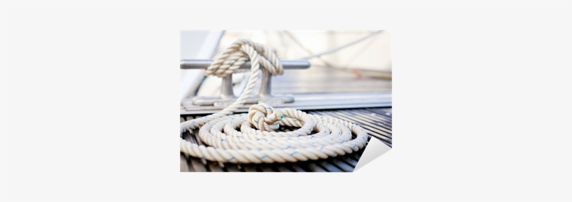 Mooring Rope With A Knotted End Tied Around A Cleat - Coo-var Teamac Antifouling A Aluminium, transparent png #4073496