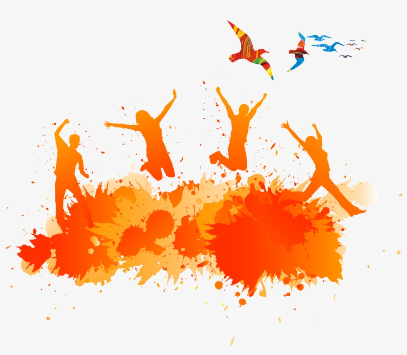 La Juventud De Orange Youth Corre La Silueta De Los, transparent png #4074550