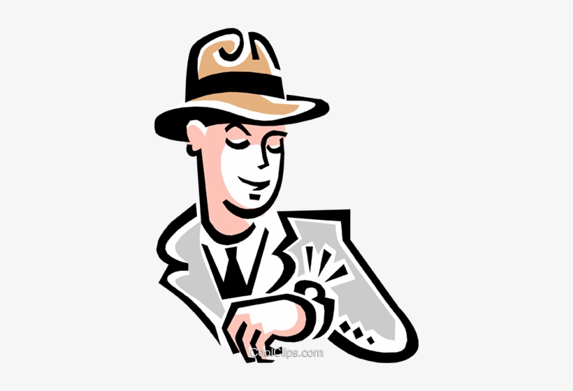 Man Looking At Watch - Looking At Watch Png, transparent png #4075085