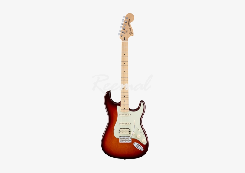 Fender Mexican Deluxe Stratocaster Hss Maple Fretboard - Fender Deluxe Hss Stratocaster With Maple Fingerboard, transparent png #4076004
