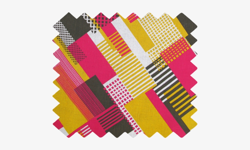 Pink, Brown, Mustard - Black Fabric Samples, transparent png #4076118