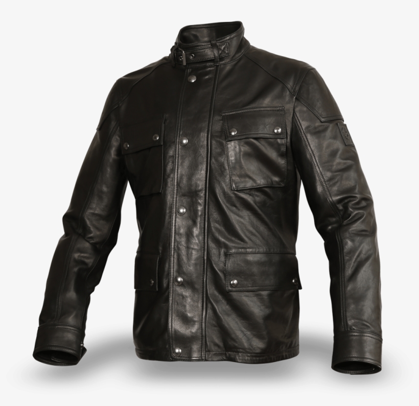 Belstaff Woodbridge Men's Leatherjacket, Black - Belstaff Racemaster Quilt Blouson, transparent png #4076620