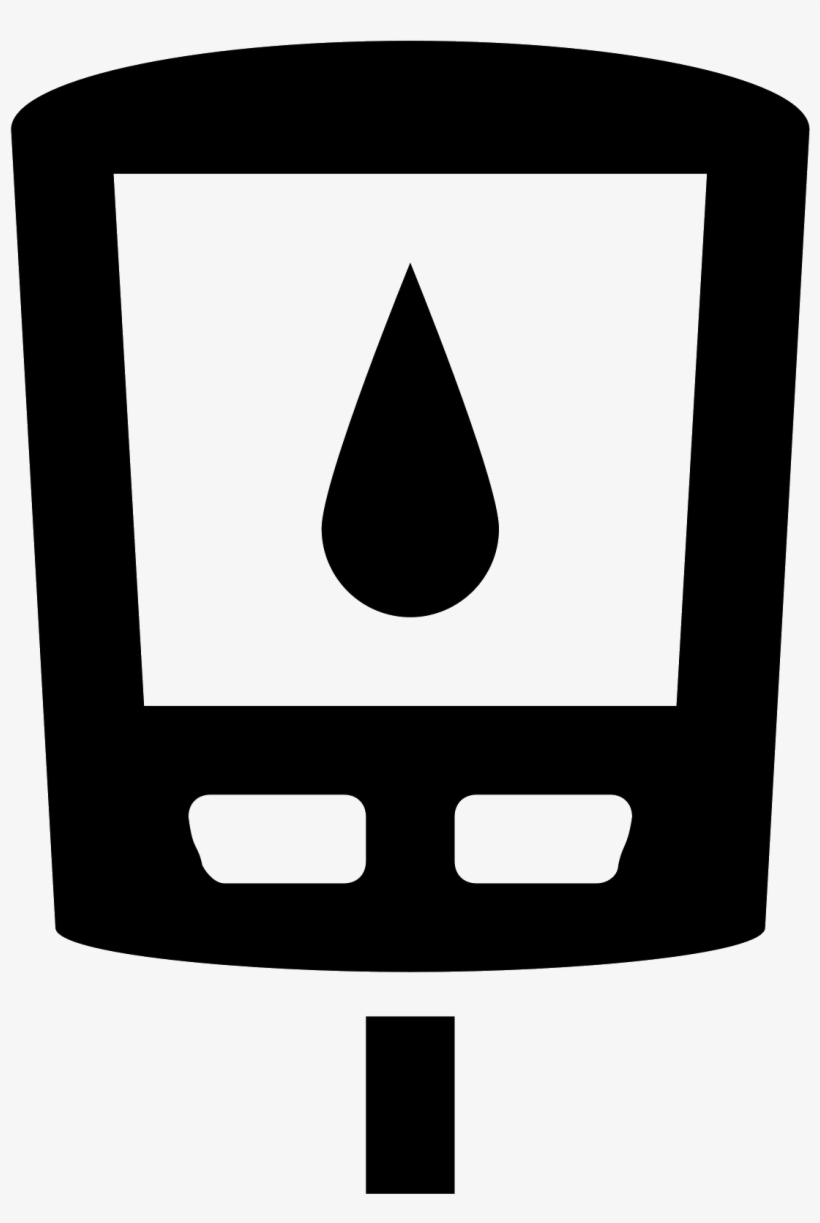 This Image Is Of A Small Sideways Rectangle Shape - Diabetes Symbol Black And White, transparent png #4076889
