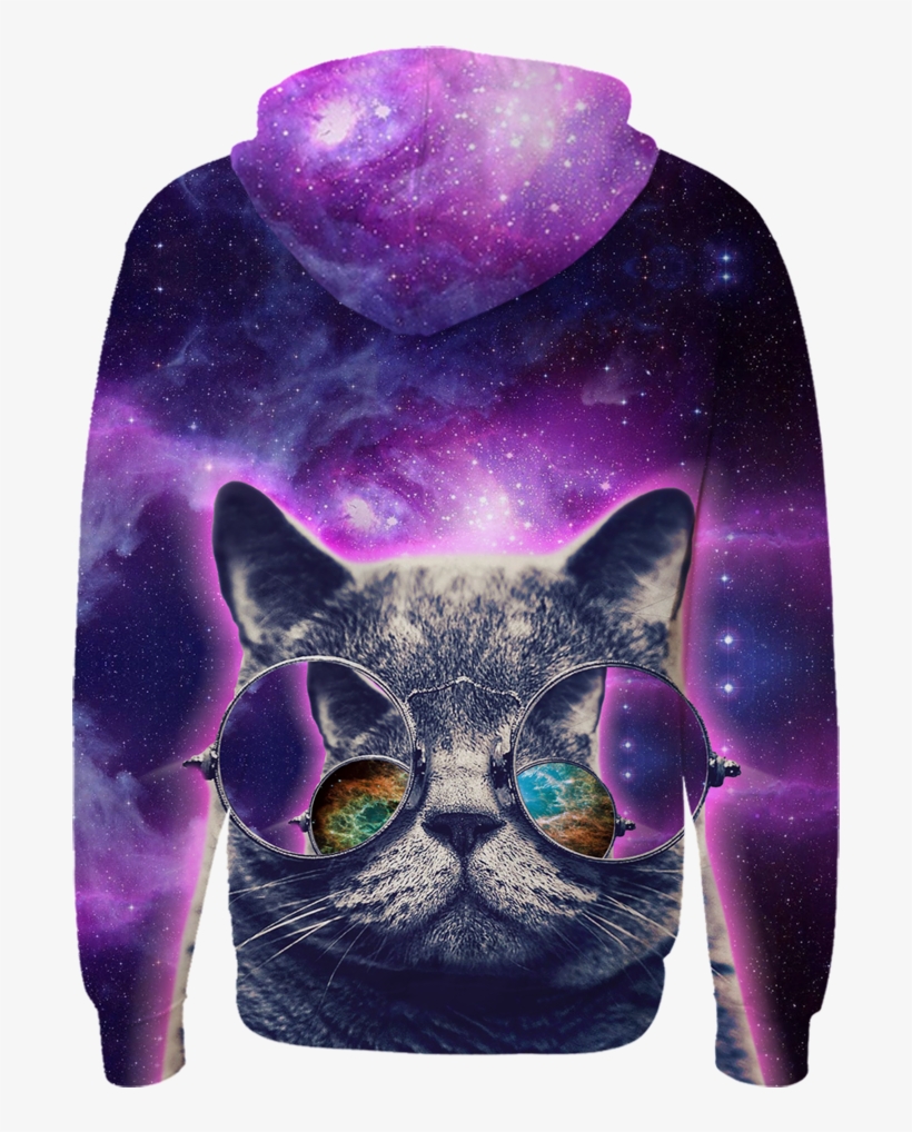 Ripped Kitten Hoodie - Cute Lovely Sweet Cool Cartoon Art Deco Painting Cat, transparent png #4076909