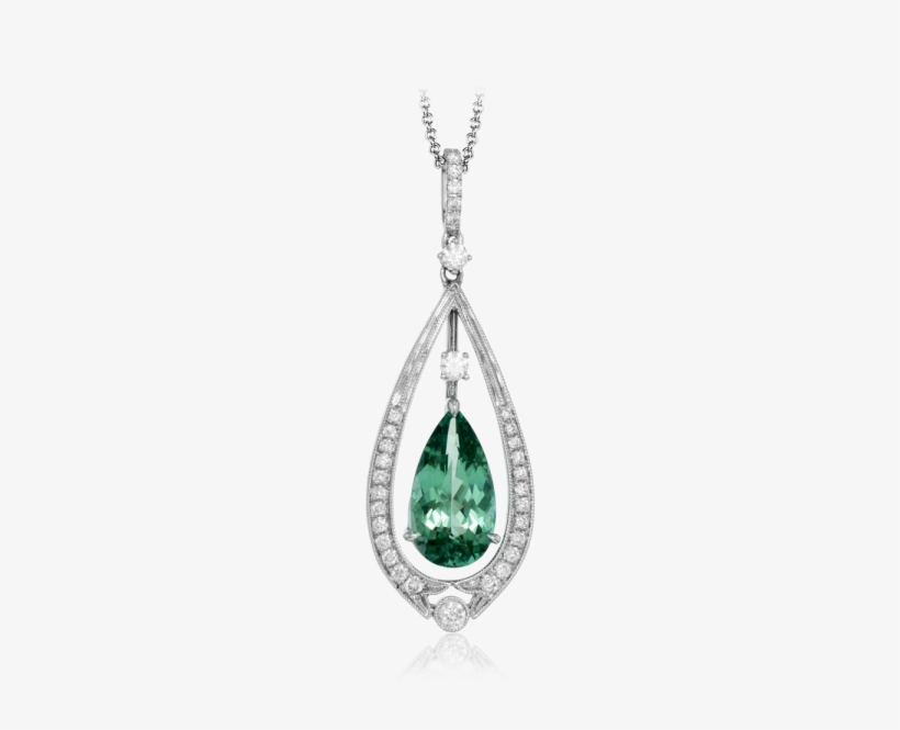 Simon G 18k White Gold Teardrop Shaped Pendant Image - Pendant, transparent png #4076953