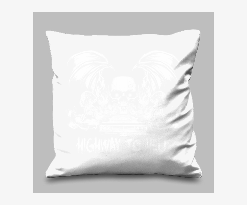 Hl Highway To Hell White Flat Cushion - Pillow Template Png, transparent png #4077001