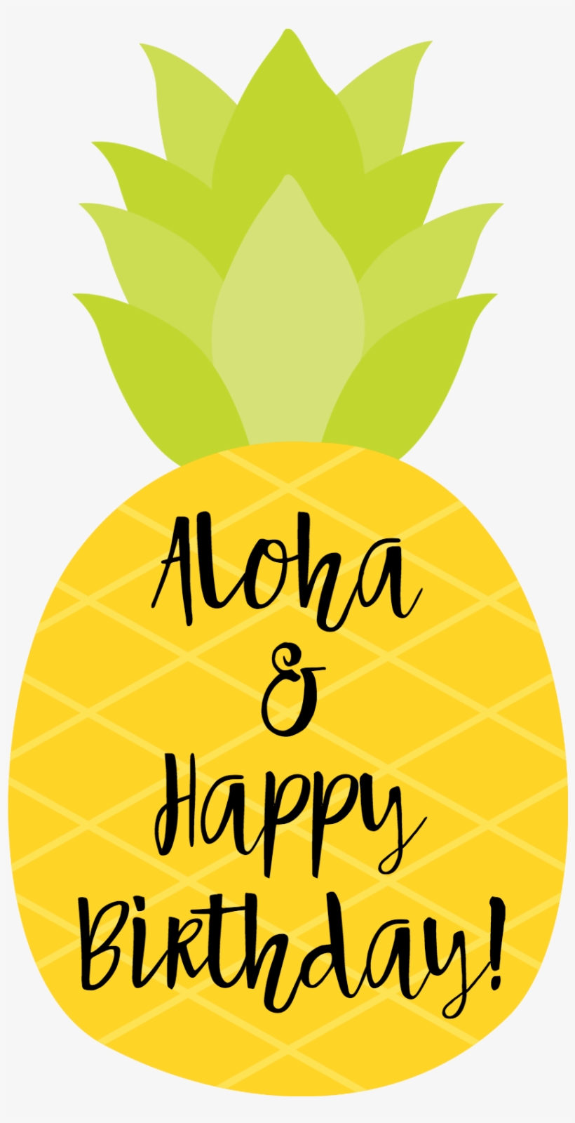 Happy Birthday Tag Pineapple - Happy Birthday Pineapple Theme, transparent png #4077420