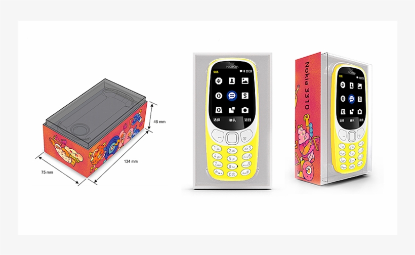 Nokia 3310 Mobile Phone Packaging - Nokia 3310 3g - Yellow, transparent png #4077477