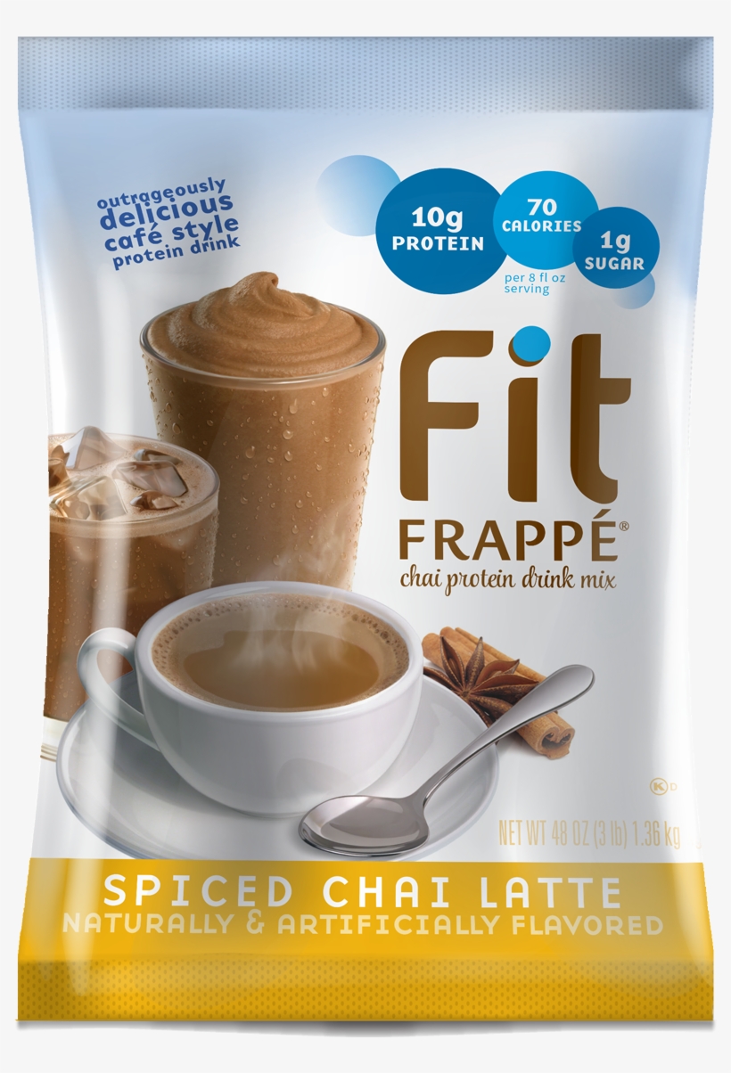 10025 Fitfrappe Spicedchailatte - Fit Frappe Protein Mix- Spiced Chai Latte, transparent png #4077643
