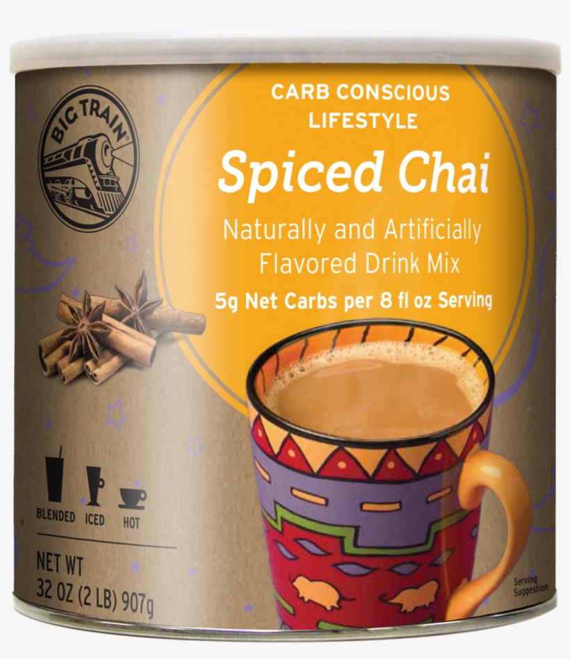 770110 Lowcarb Chaispiced - Big Train Spiced Chai 1.9 Pound, transparent png #4077670