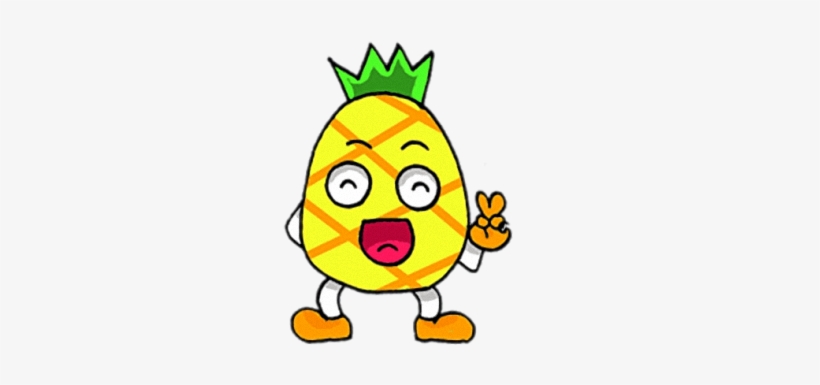 Cutest Pineapple Stickers Messages Sticker-0 - Sticker, transparent png #4077910
