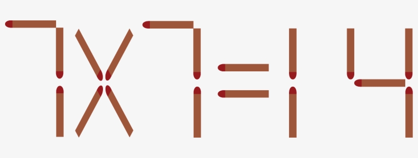 Enter Image Description Here - Matchstick Move 1 Equations, transparent png #4078790