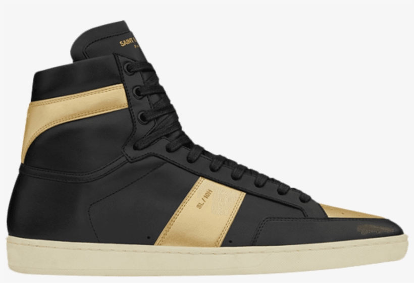 Saint Laurent Signature Court Classic Sl/10h High Top - Black And White Saint Laurent Sneakers, transparent png #4079154